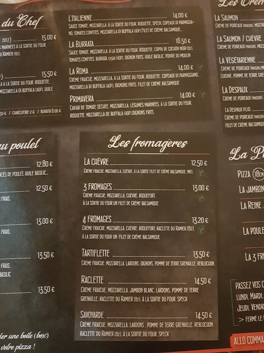 Menu La Bonne Pizz' Caussade-8