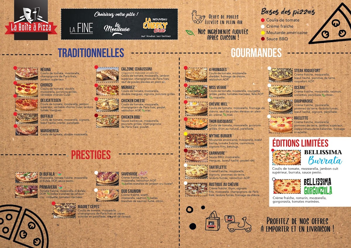 Menu La Boîte A Pizza Cognac-1