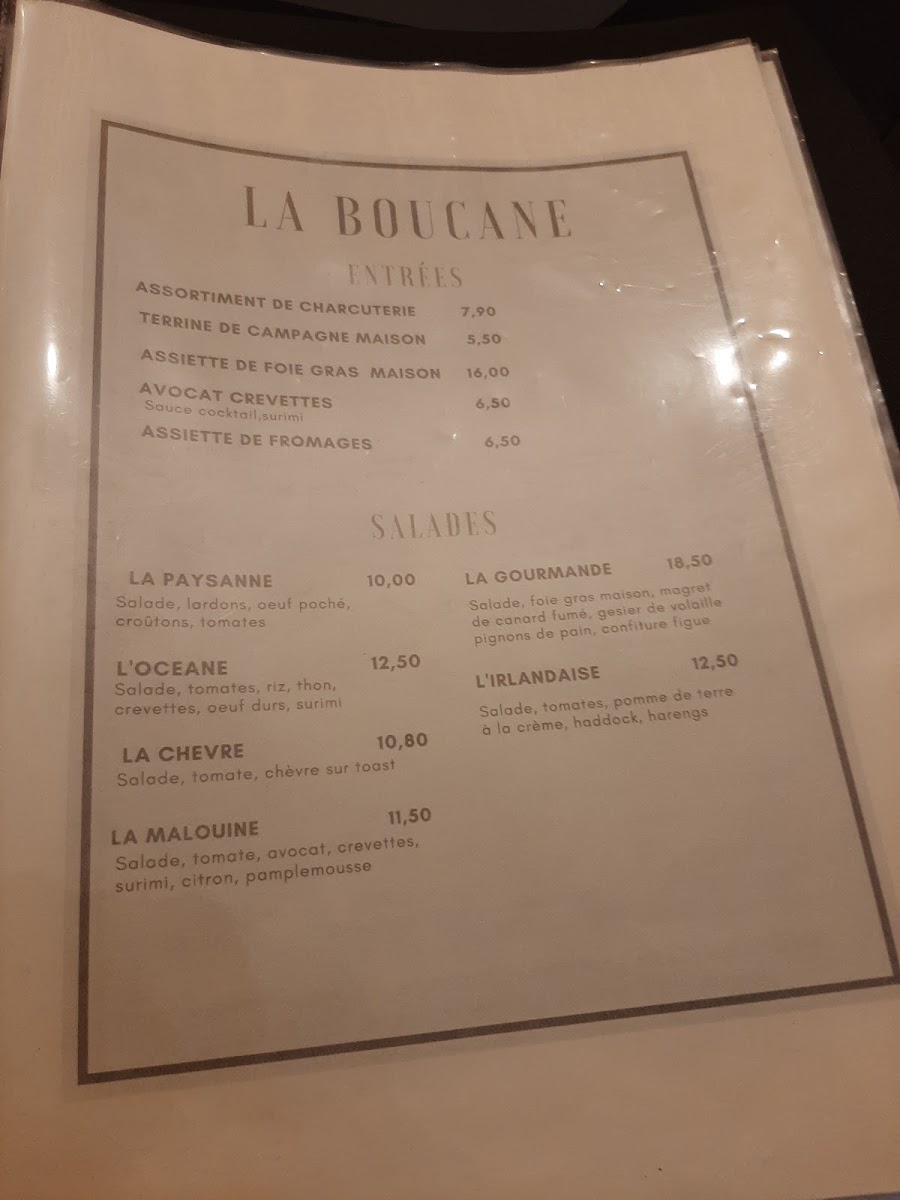 Menu La Boucane Aulnay Sous Bois-2