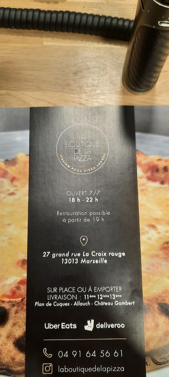 Menu La Boutique De La Pizza-1