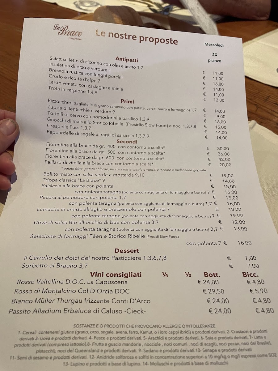 Menu La Brace - Hotel Ristorante Bar-3