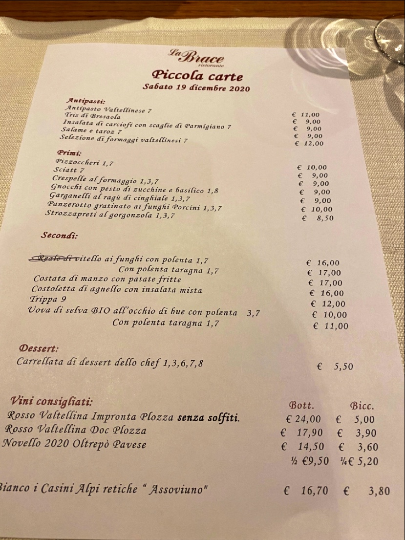 Menu La Brace - Hotel Ristorante Bar-8