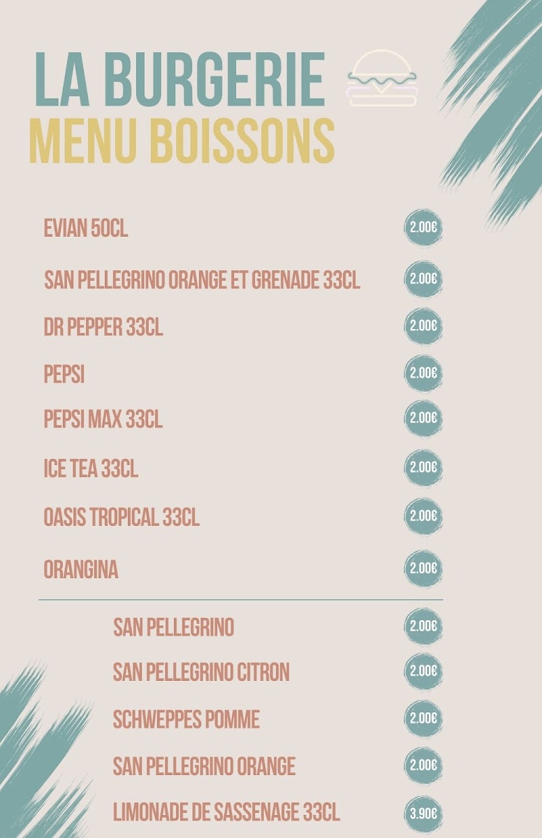 Menu La Burgerie - Grenoble-2