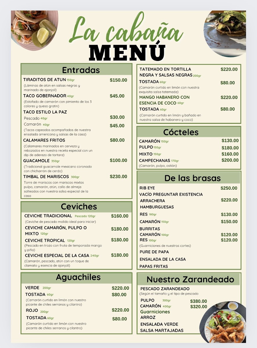 Menu La Cabaña Del Rio Cuale-1