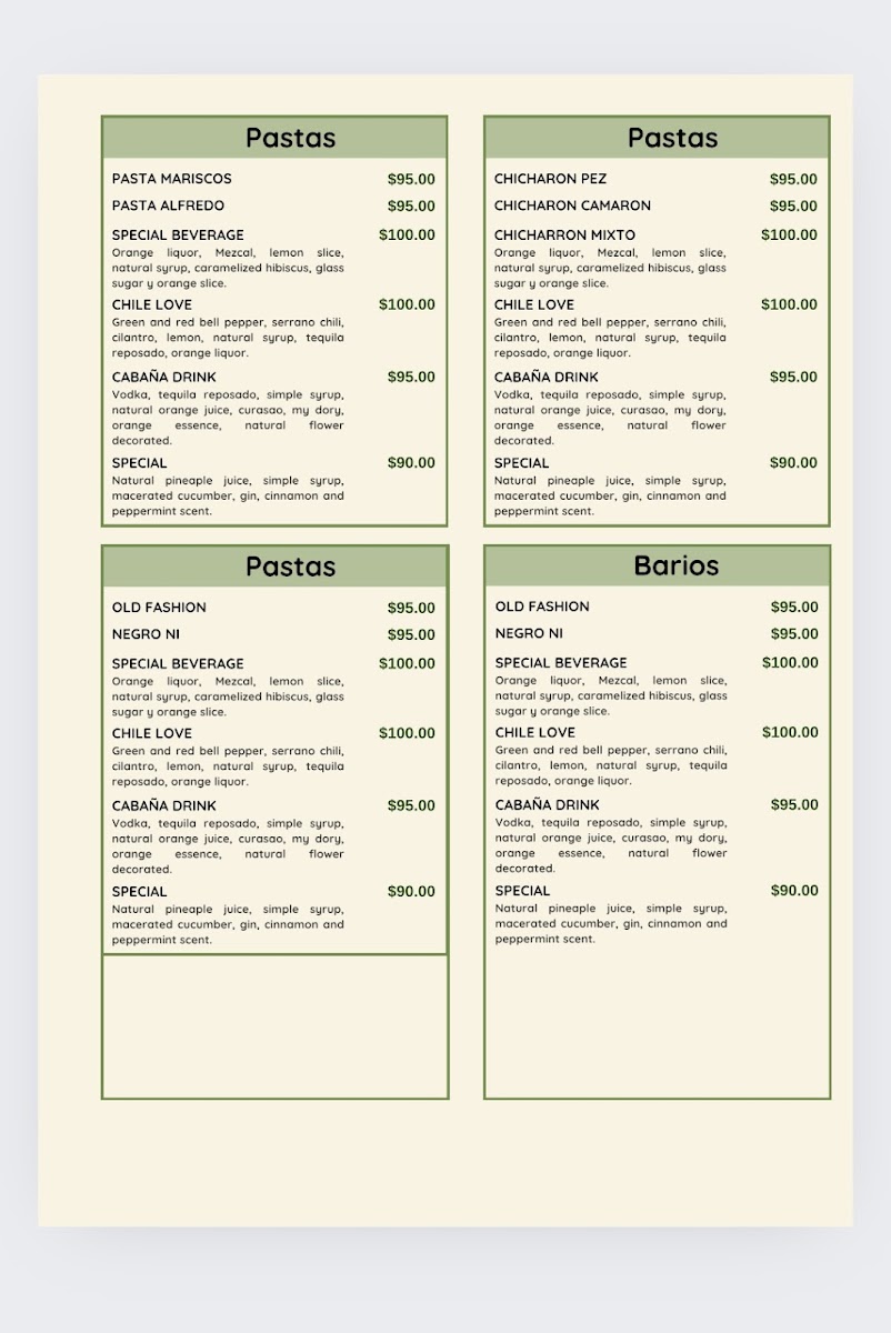 Menu La Cabaña Del Rio Cuale-4