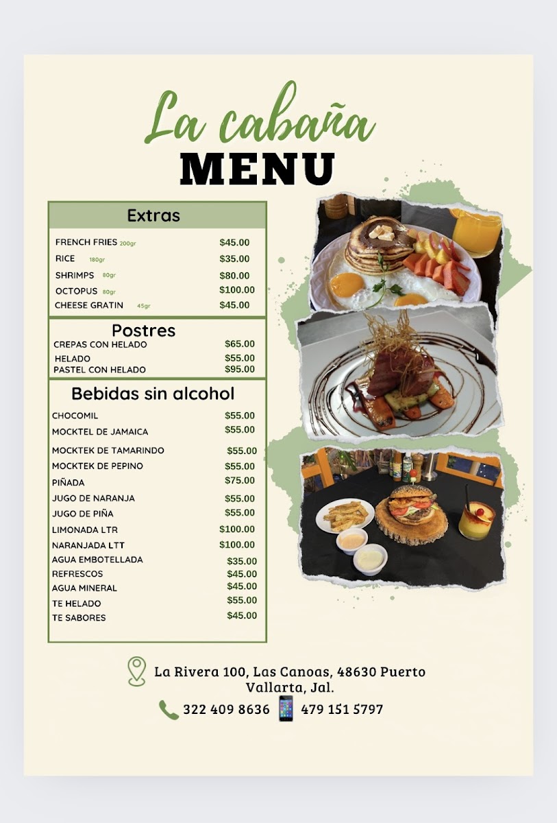 Menu La Cabaña Del Rio Cuale-5
