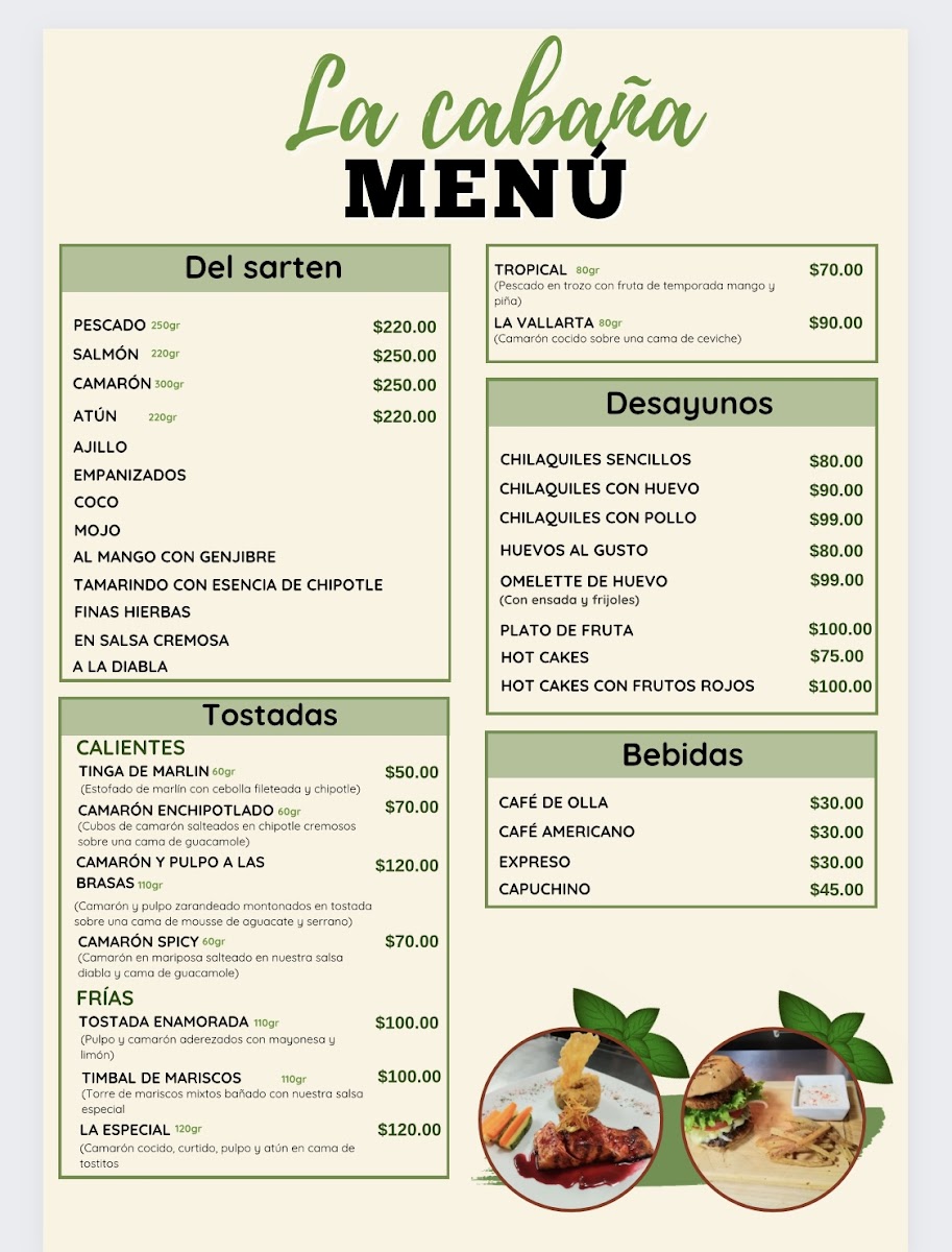 Menu La Cabaña Del Rio Cuale-7
