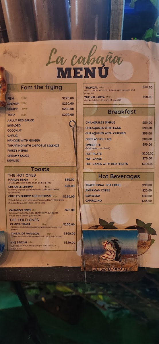 Menu La Cabaña Del Rio Cuale-9
