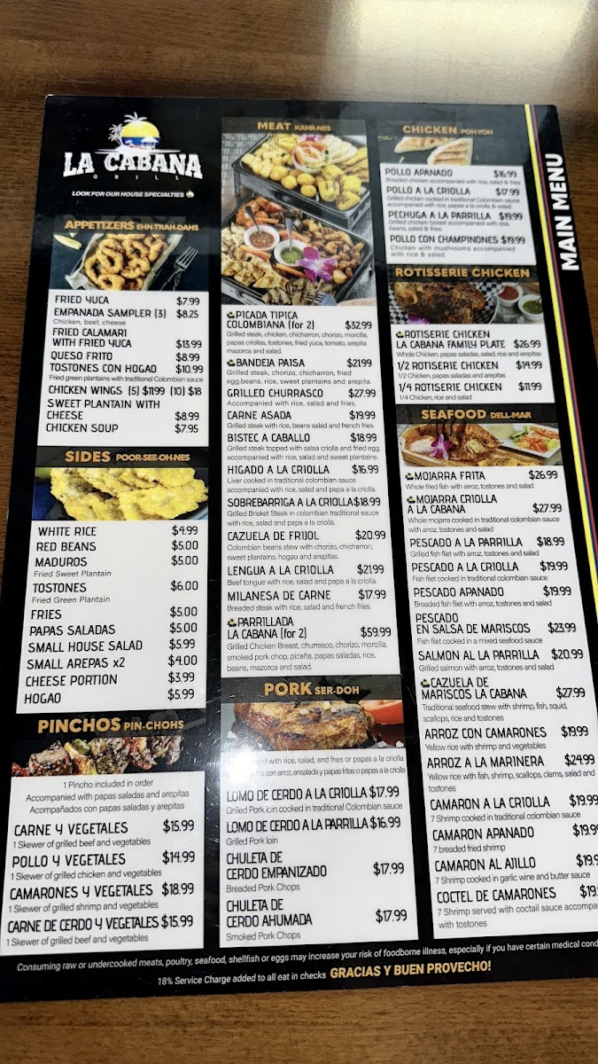 Menu La Cabana Grill-6