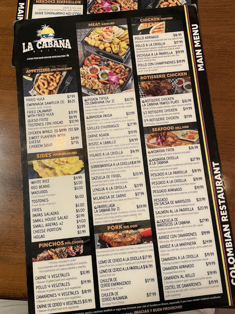 Menu La Cabana Grill-9