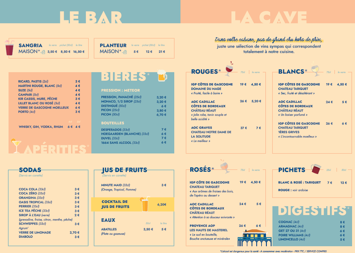 Menu La Cabane À Moules La Teste De Buch-1