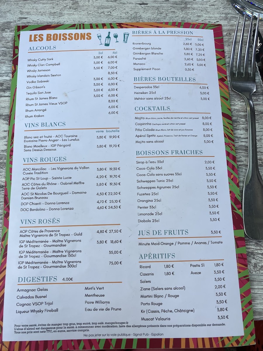 Menu La Cabane D'en Bas-1