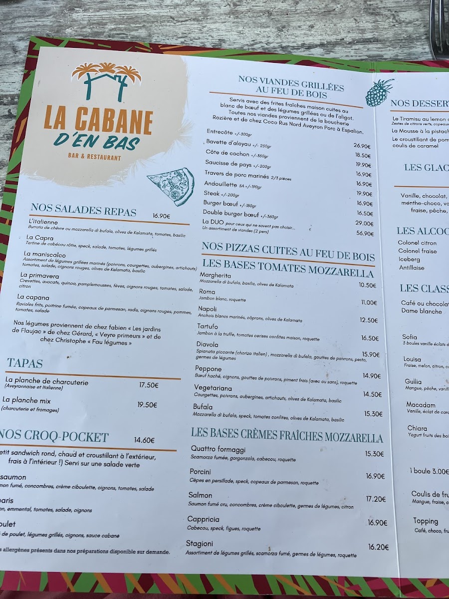 Menu La Cabane D'en Bas-2