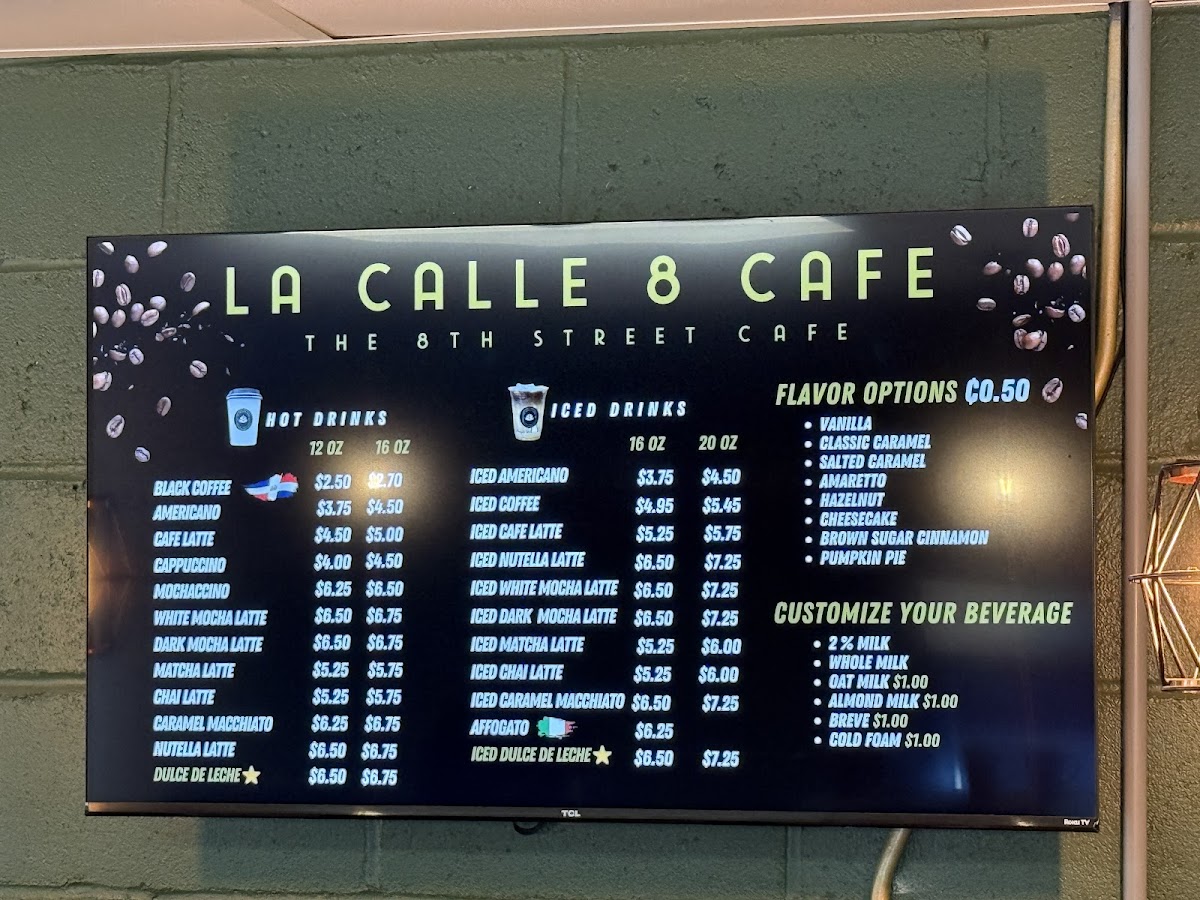 Menu La Calle 8 Cafe-2