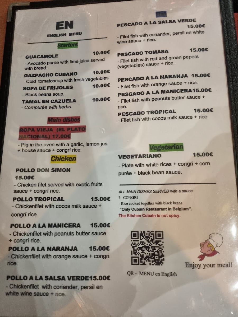Menu La Cantina Cubana-1