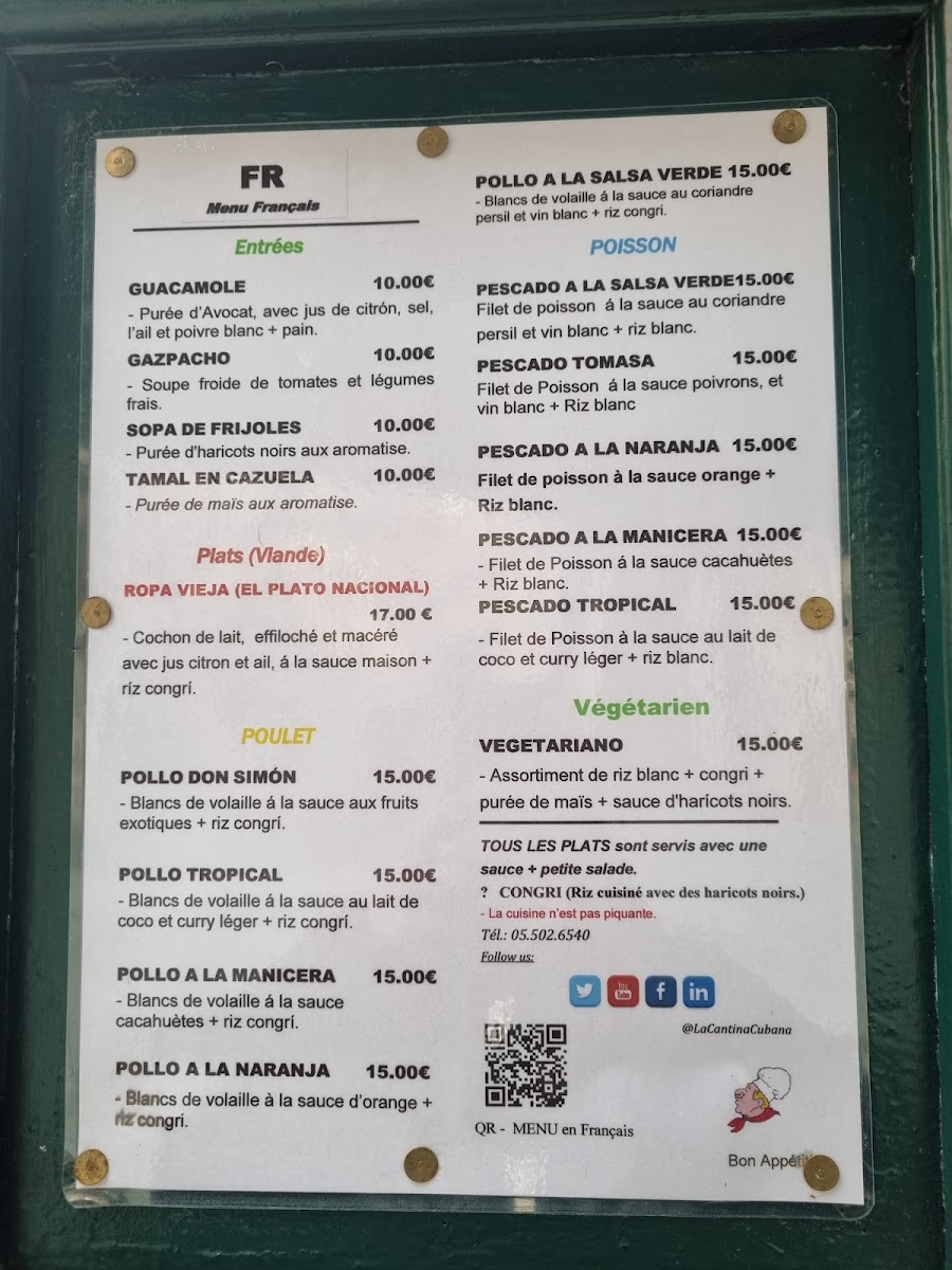 Menu La Cantina Cubana-2