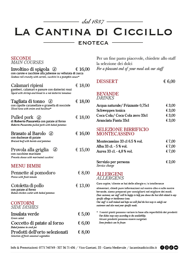 Menu La Cantina Di Ciccillo-3