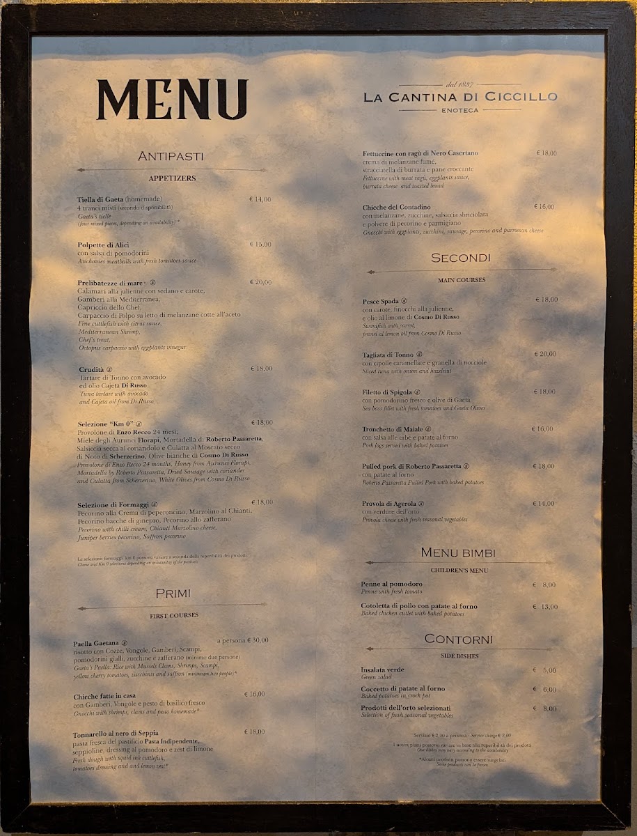 Menu La Cantina Di Ciccillo-5