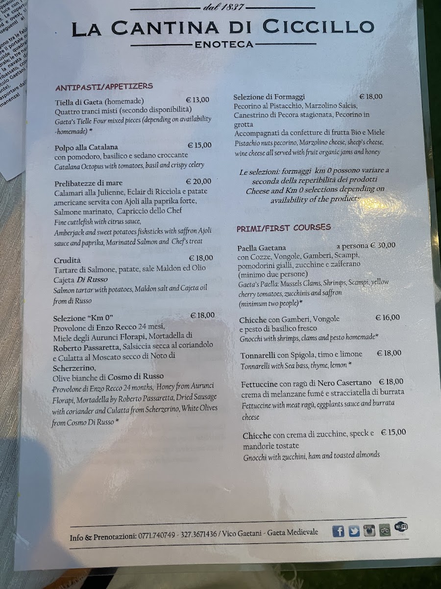 Menu La Cantina Di Ciccillo-7