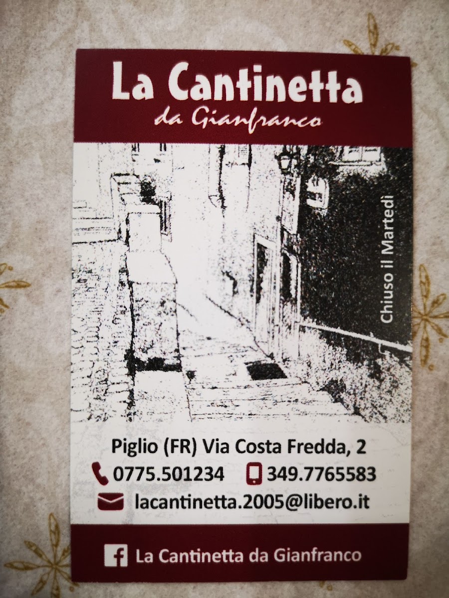 Menu La Cantinetta Da Gianfranco-2