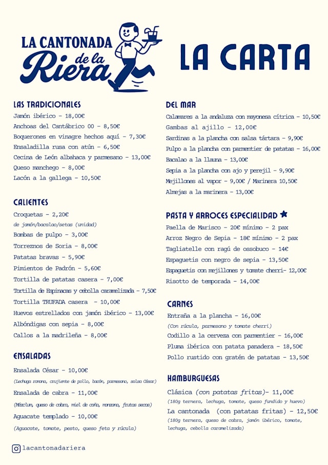 Menu La Cantonada De La Riera-1