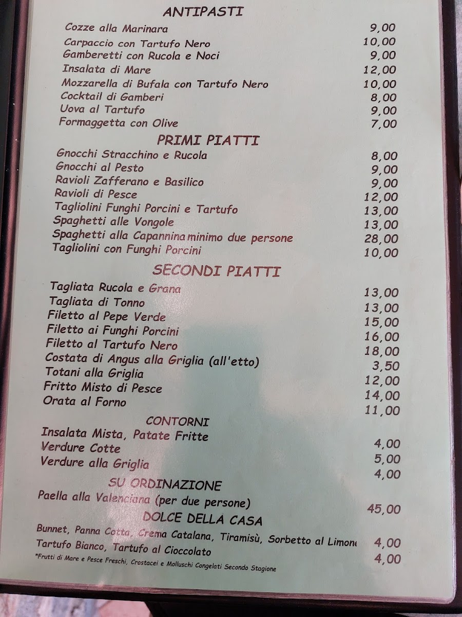 Menu La Capannina-1