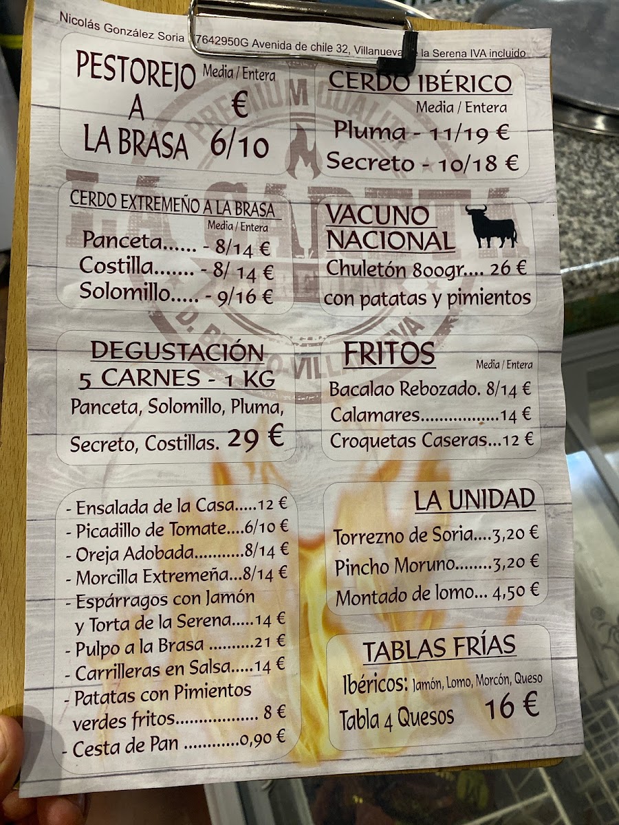 Menu La Careta Extremeña-1