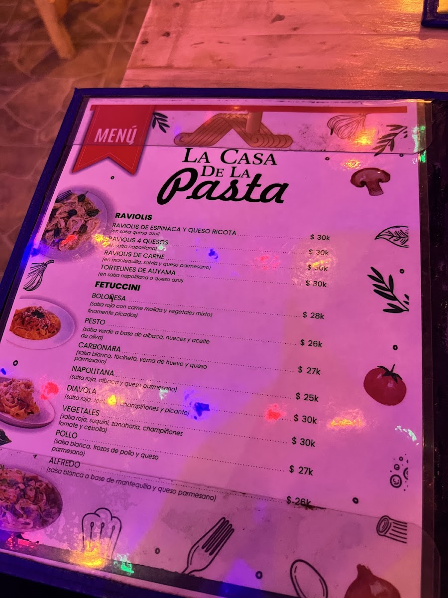 Menu La Casa De La Pasta-1
