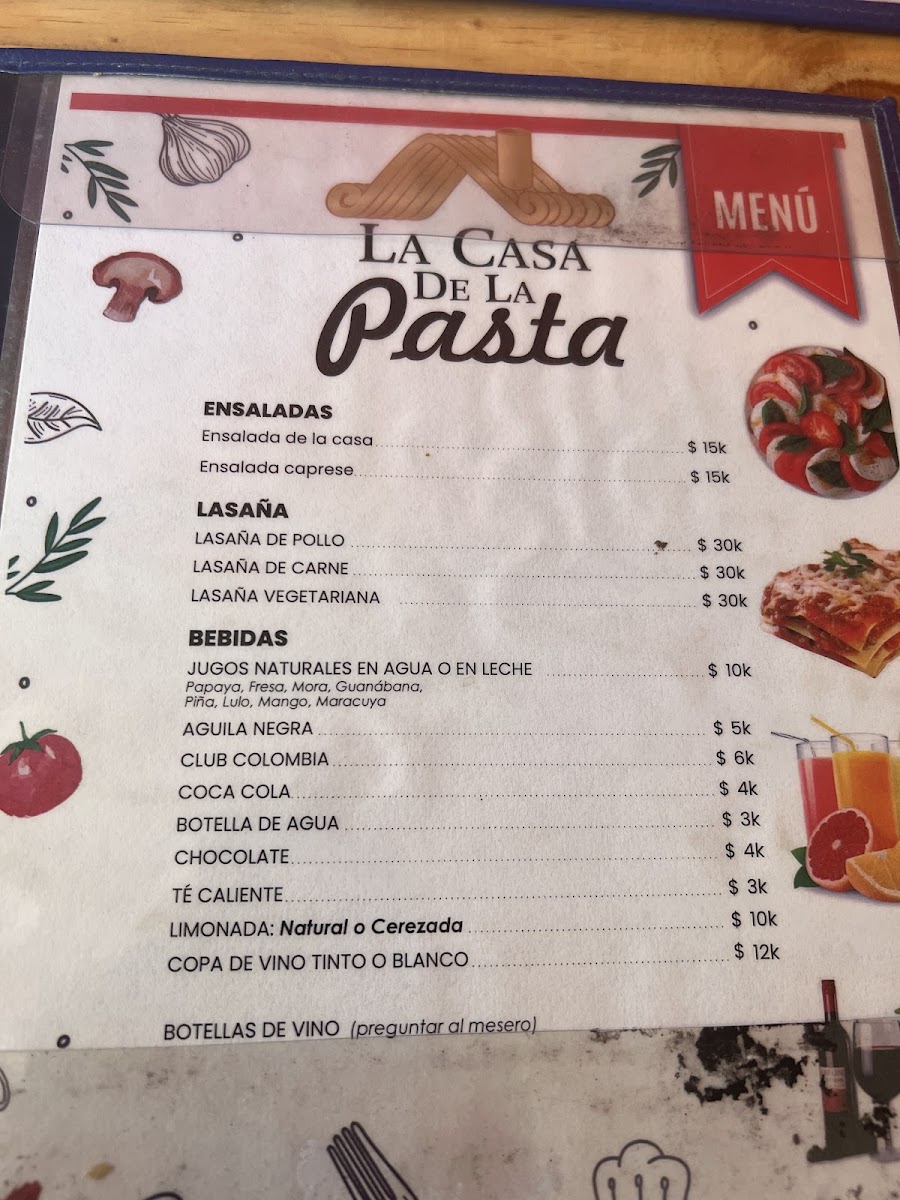 Menu La Casa De La Pasta-2