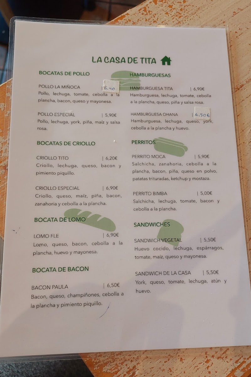Menu La Casa De Tita-1
