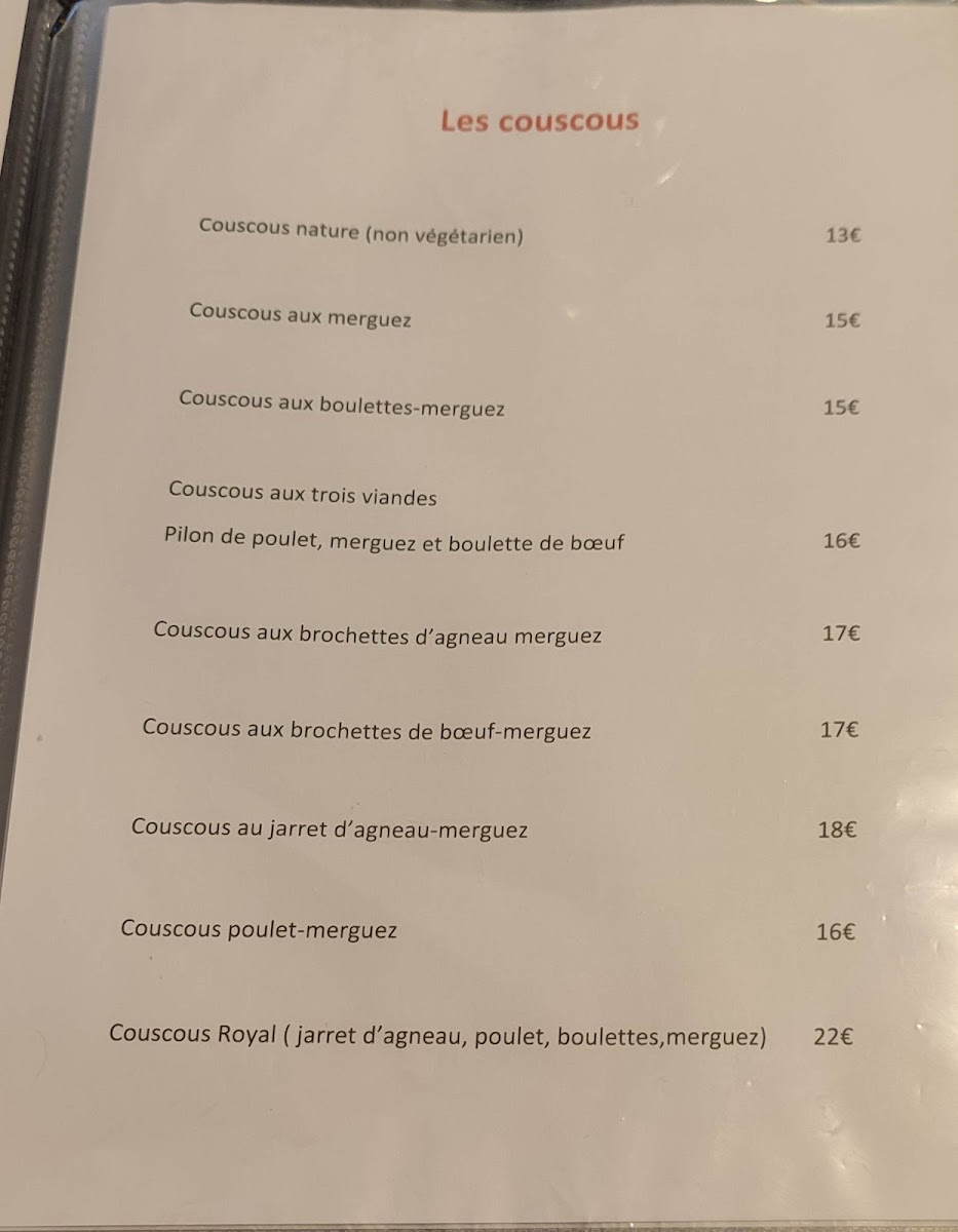 Menu La Casbah ( Ex Mouflon D'or) Farid Salhi-4
