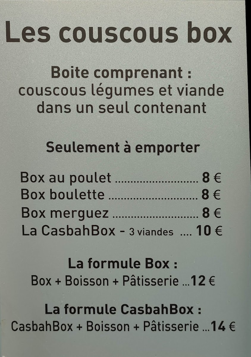 Menu La Casbah ( Ex Mouflon D'or) Farid Salhi-6