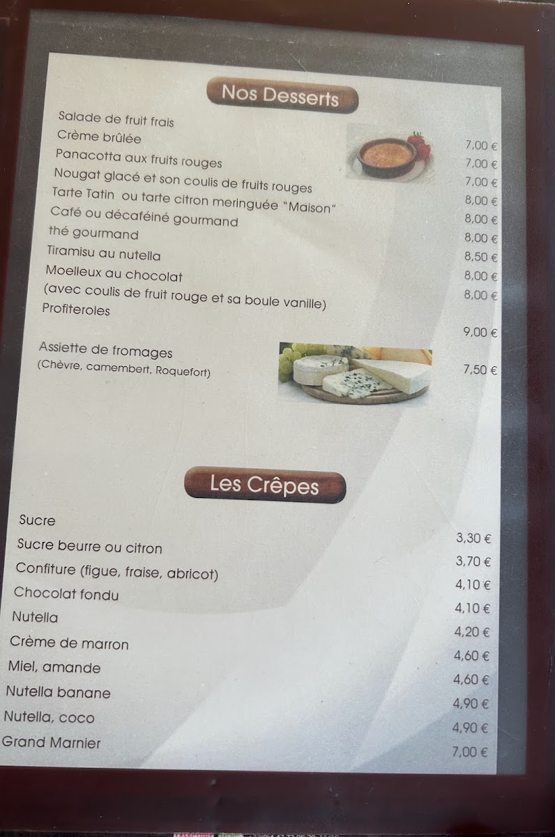 Menu La Cascade-2