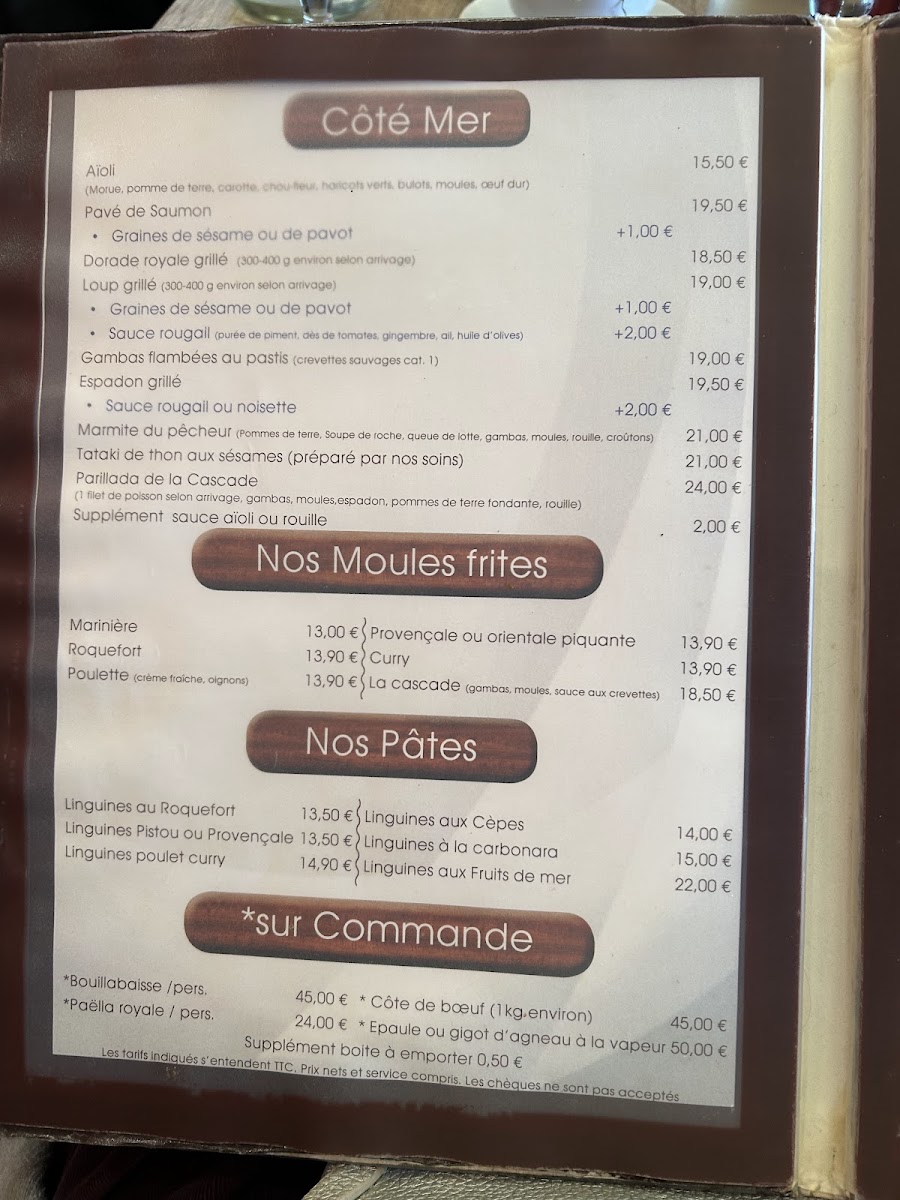 Menu La Cascade-3