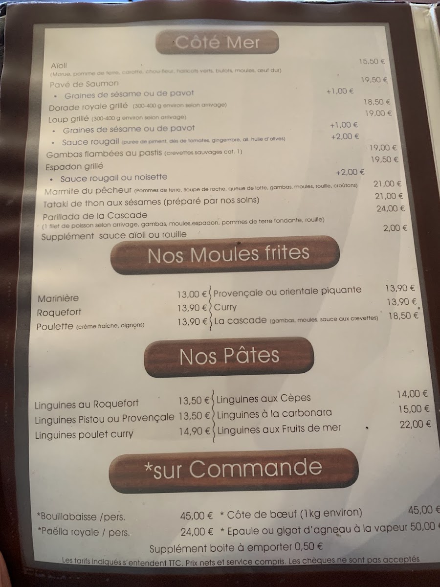 Menu La Cascade-8