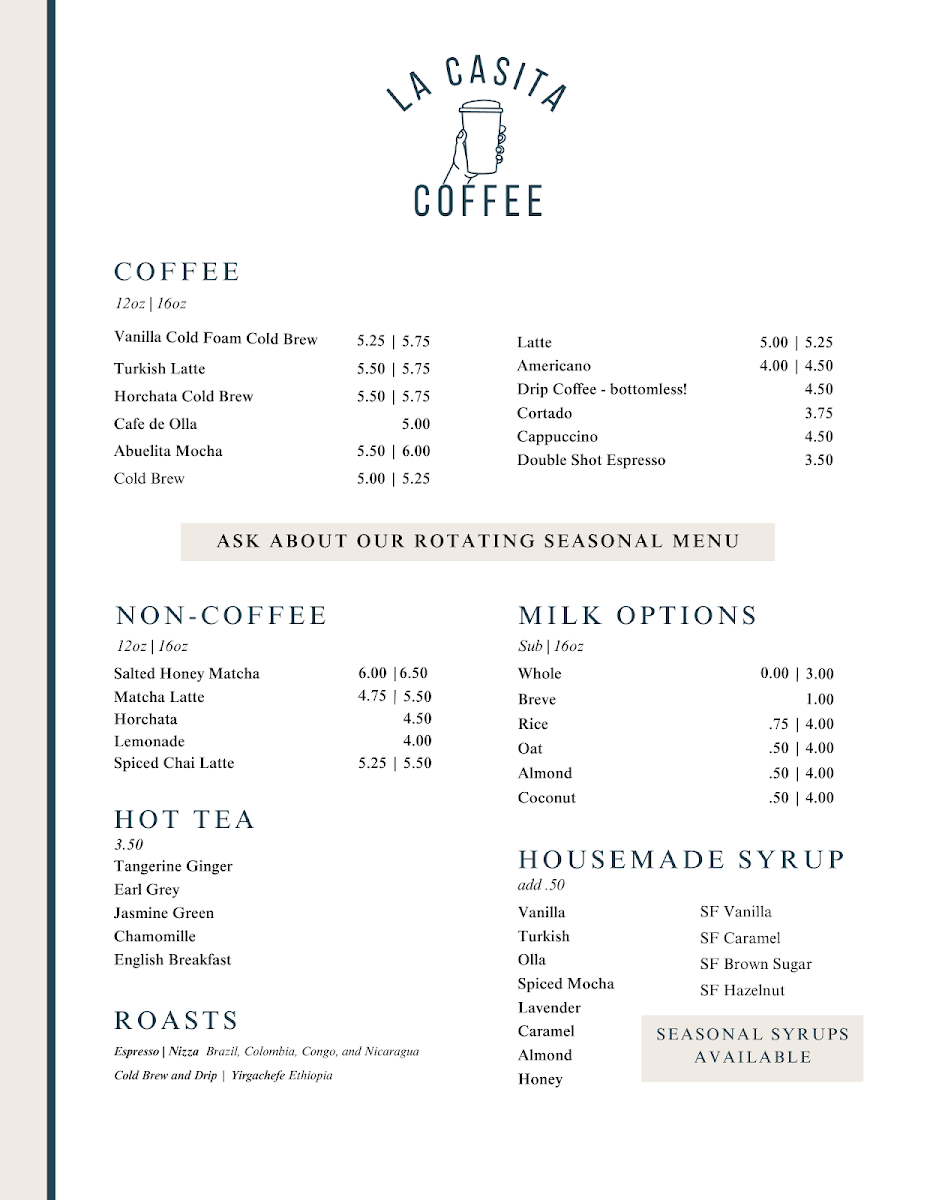 Menu La Casita Coffee-1