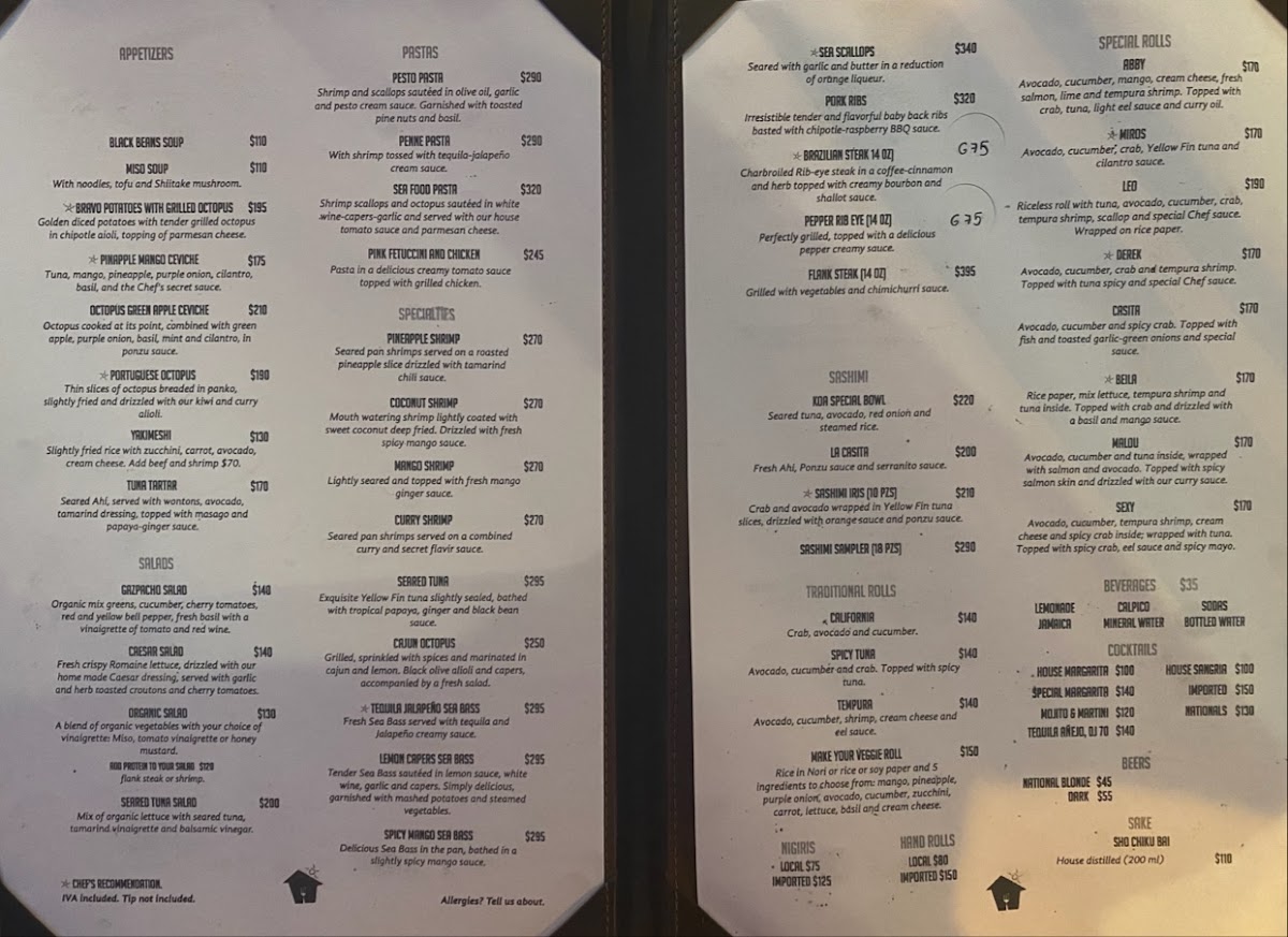 Menu La Casita Restaurant Bar-3