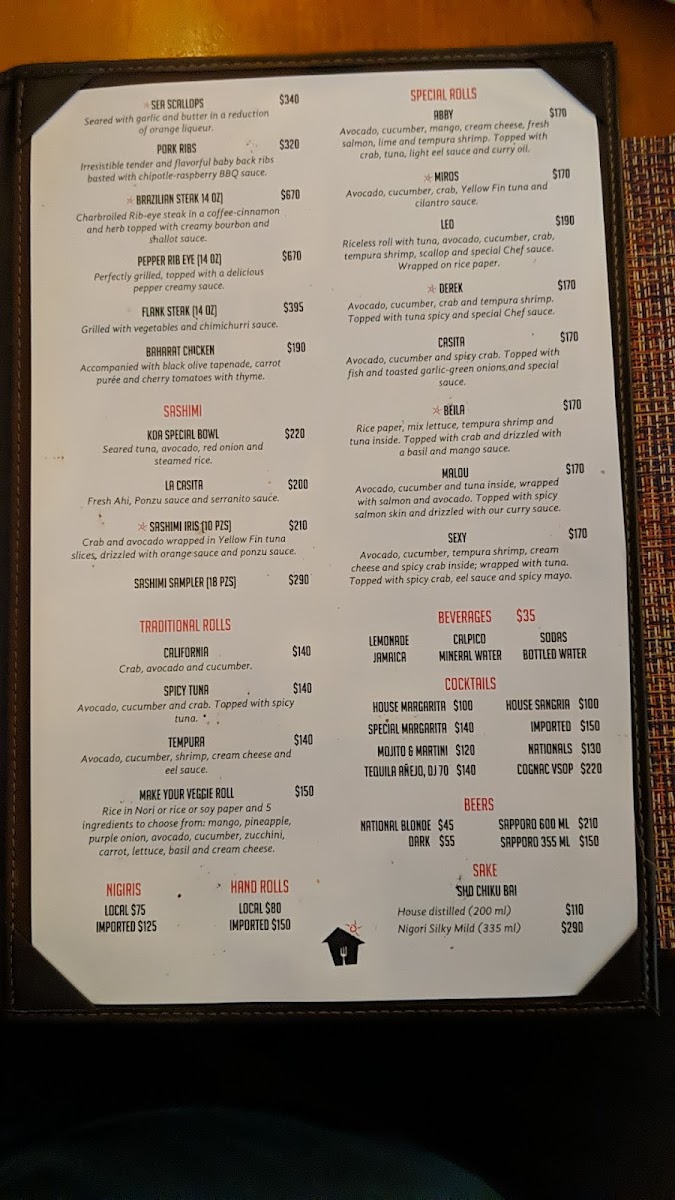 Menu La Casita Restaurant Bar-5