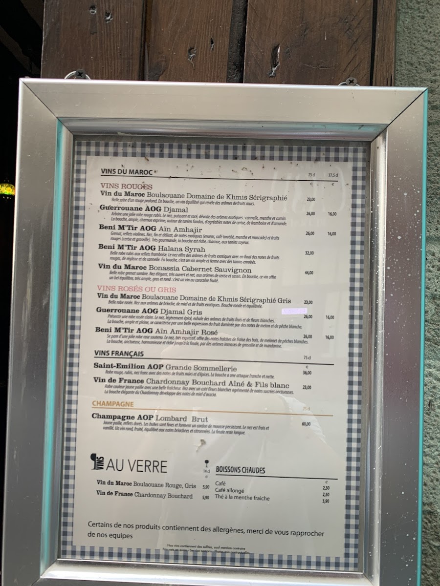 Menu La Caverne Du Couscous-7