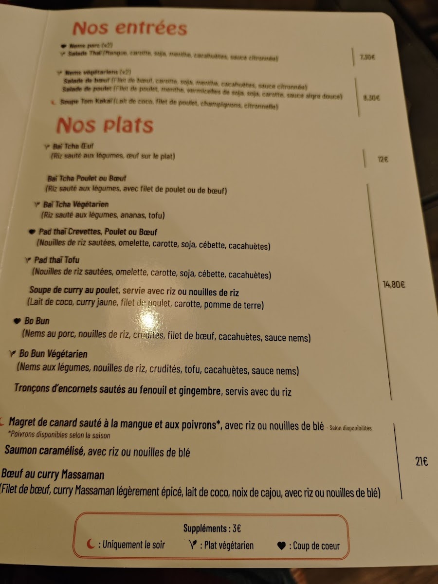 Menu La Champa - Restaurant Asiatique Thaï-1