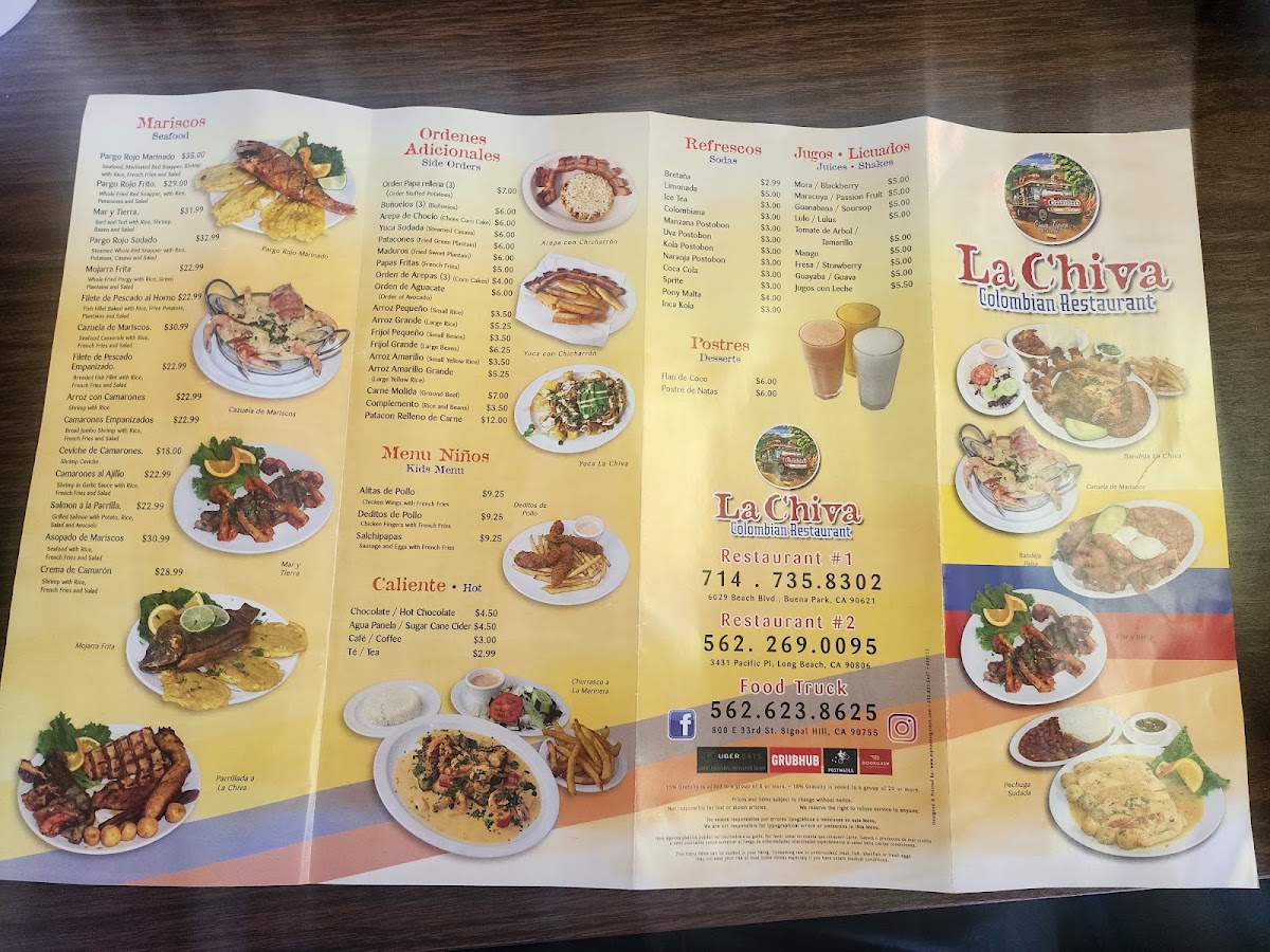 Menu La Chiva Colombian Restaurant-4