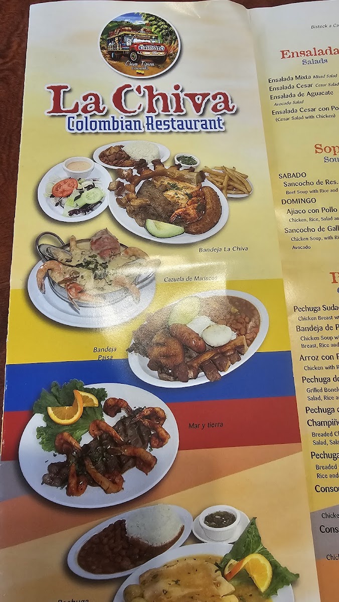 Menu La Chiva Colombian Restaurant-5