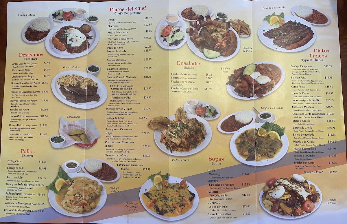 Menu La Chiva Colombian Restaurant-7