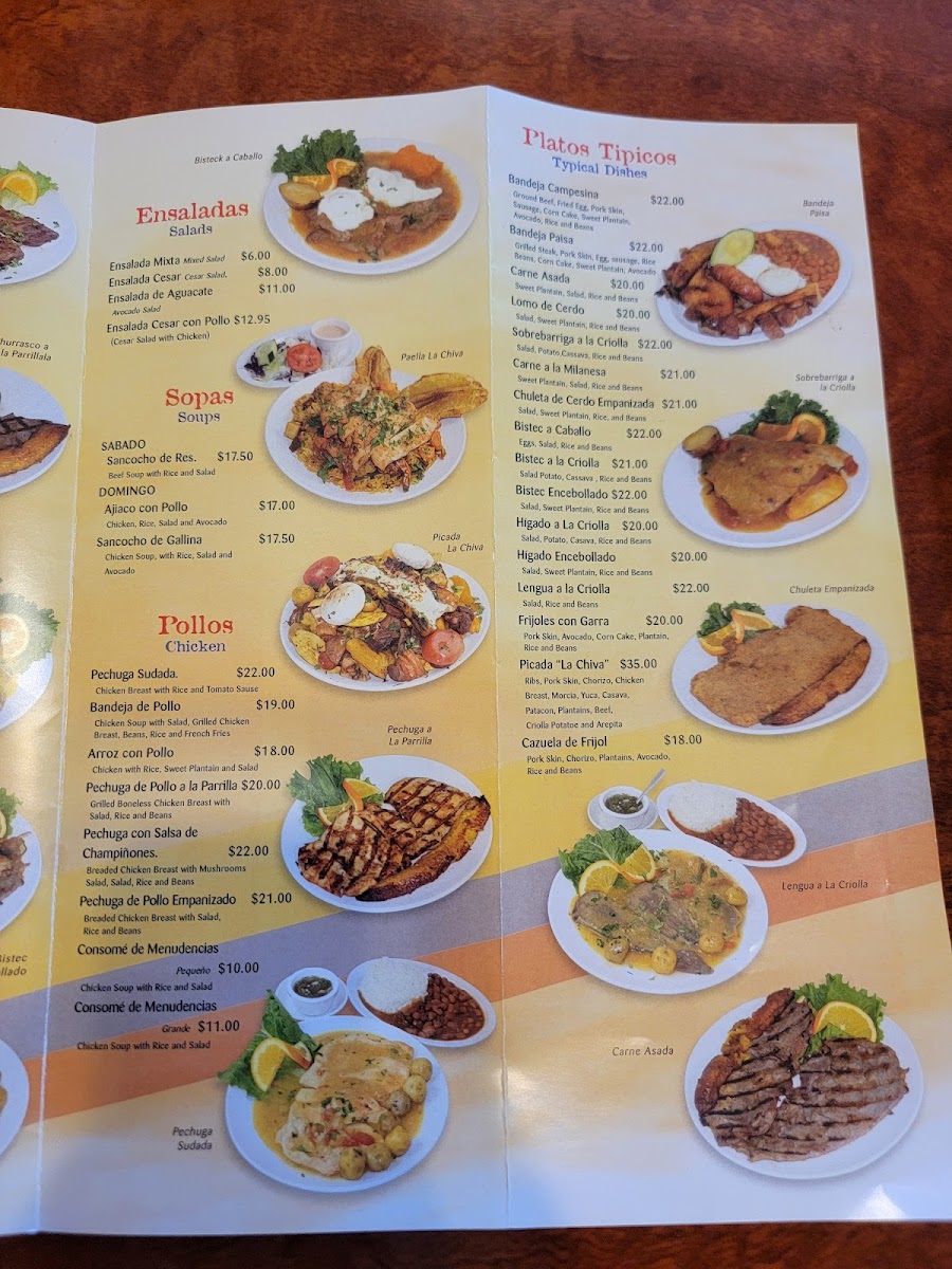 Menu La Chiva Colombian Restaurant-8