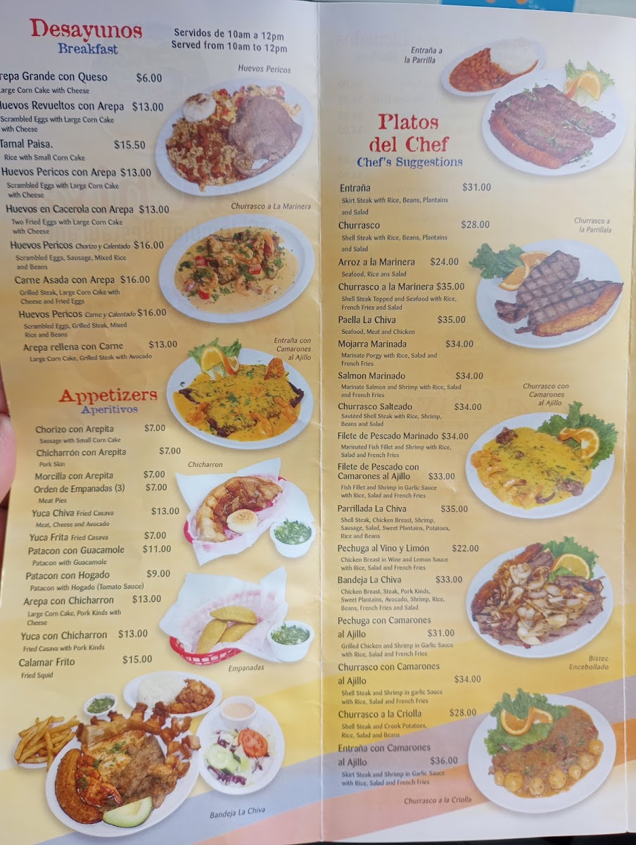 Menu La Chiva Colombian Restaurant-9