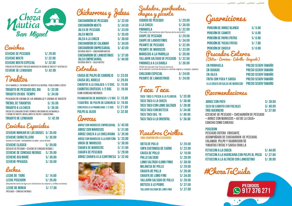 Menu La Choza Náutica San Miguel-3
