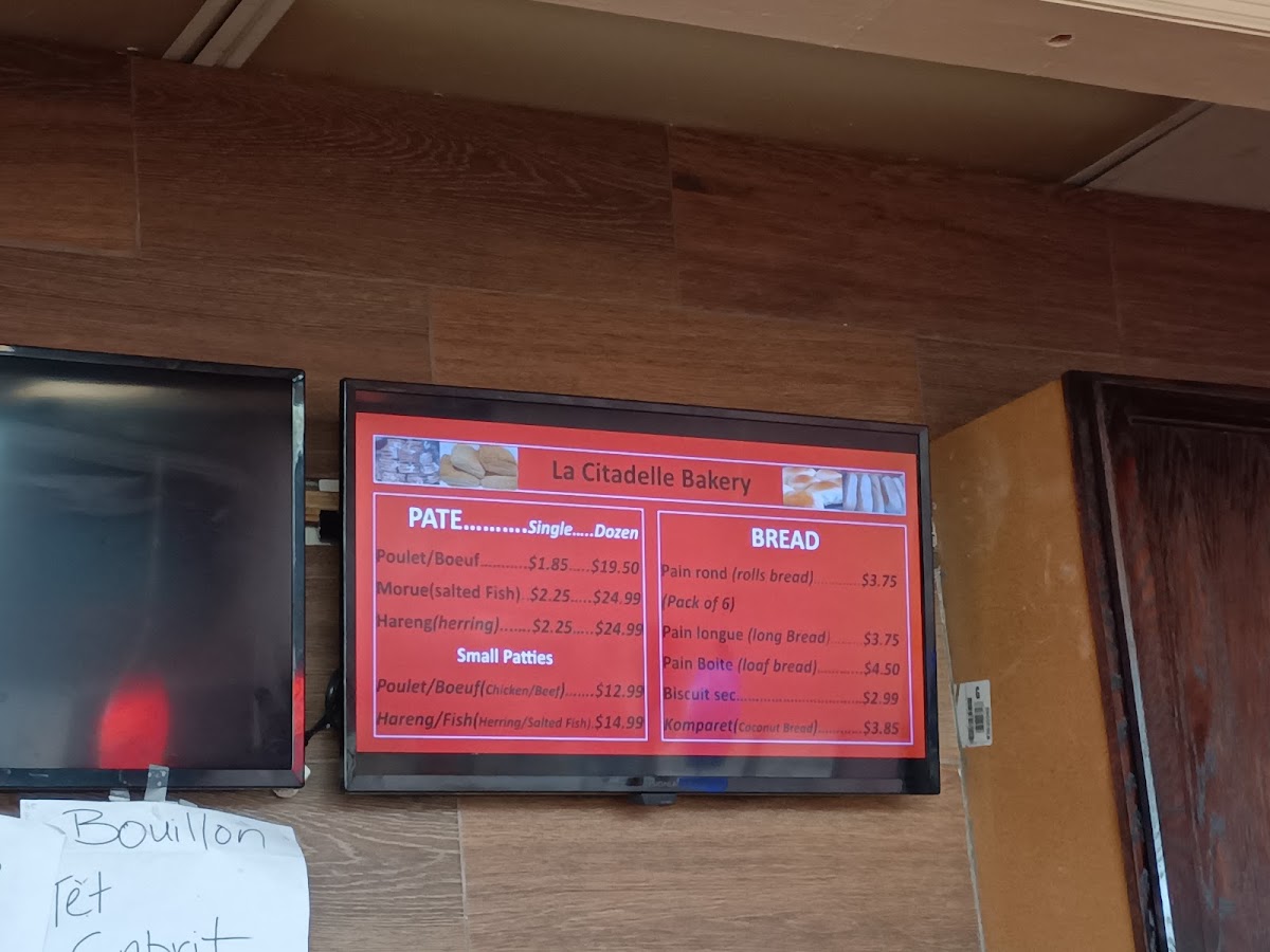 Menu La Citadelle Bakery-1