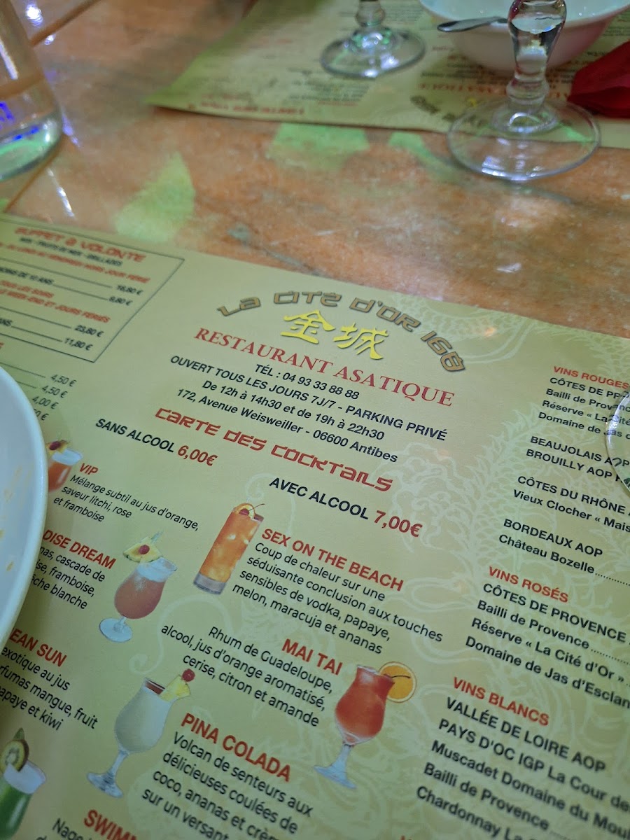 Menu La Cité D'or 168-4