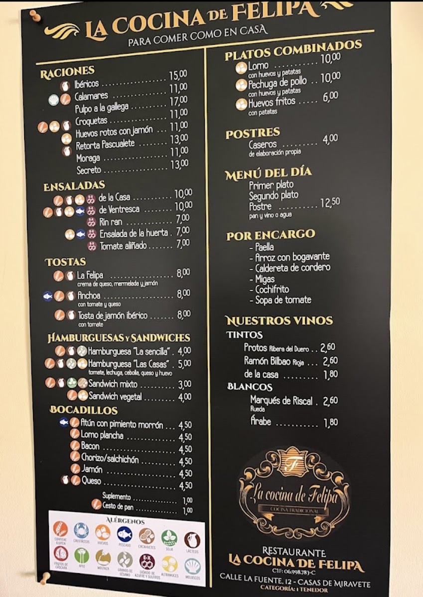 Menu La Cocina De Felipa-2