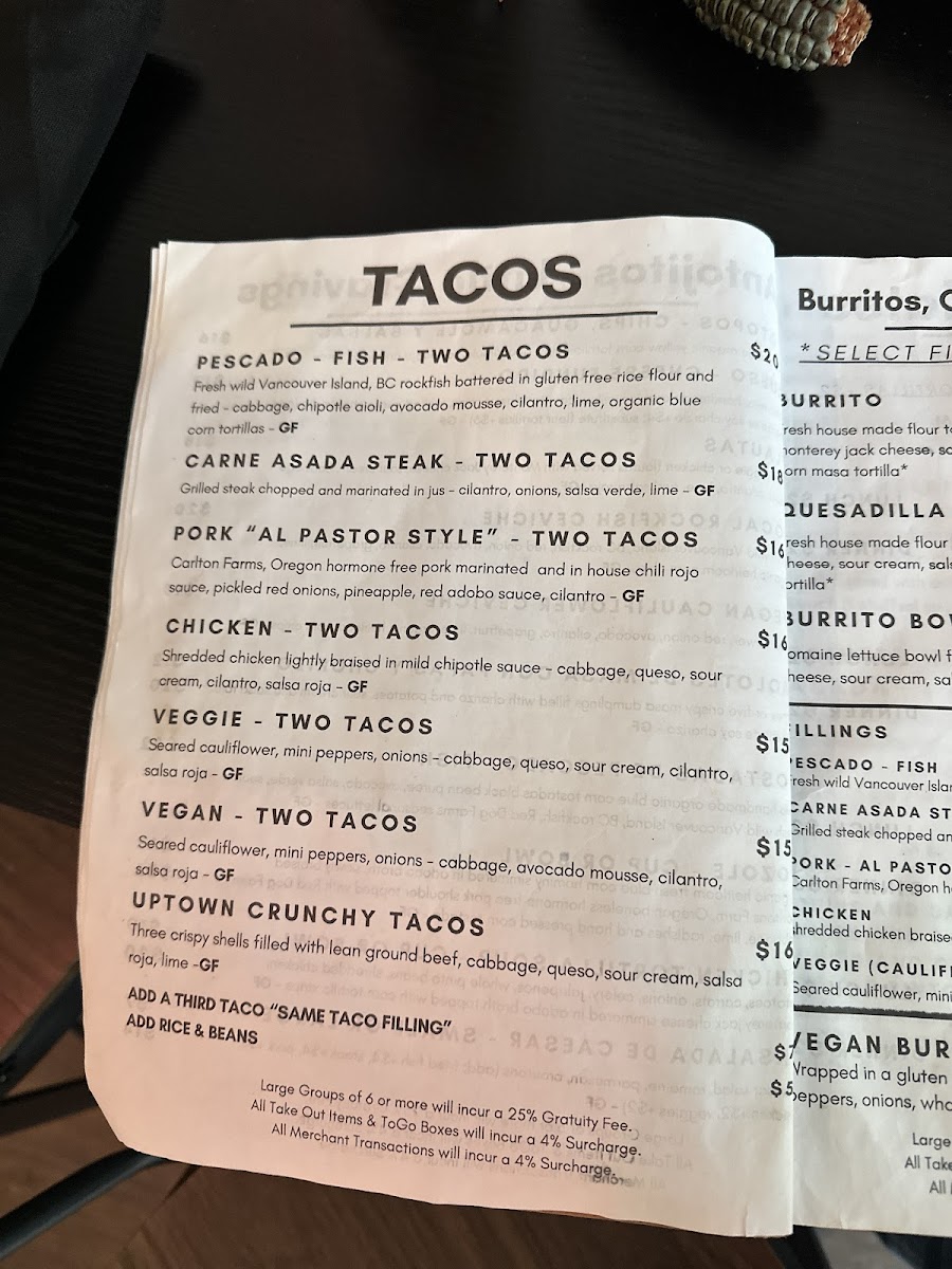 Menu La Cocina Port Townsend-1